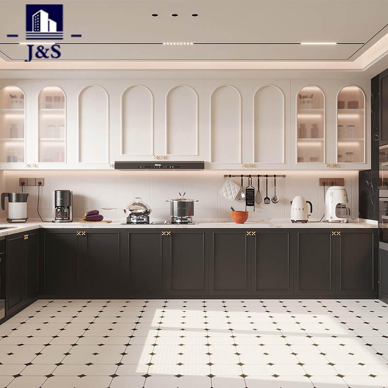 کابینت آشپزخانه مات به سبک کرم احساس